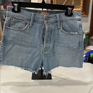 Mother The Scrapper Cut Off Fray Denim Shorts Mentally Elsewhere Wash Size 26